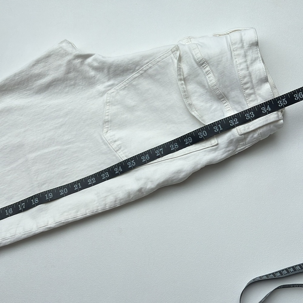 Madewell Jeans White The Perfect‎ Vintage Wide Leg Crop 30P cocktail brunch - Picture 12 of 13